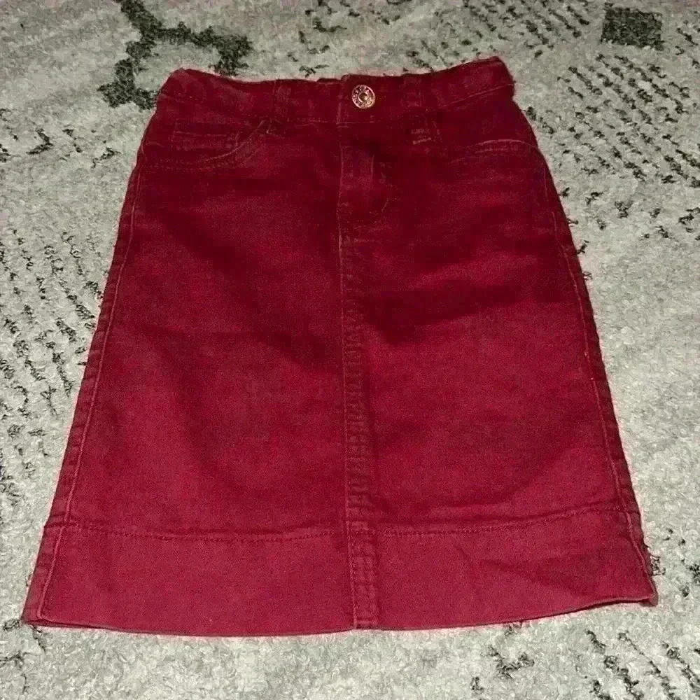 Jade Mackenzie girls maroon‎ denim skirt size 4